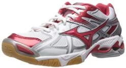 New Mizuno Women's 9.5 Wave Bolt 4 Volleyball-Shoes White/Red