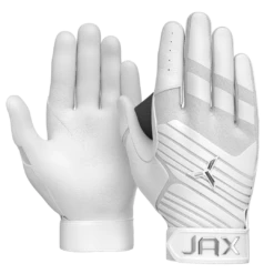 JAX Batting Gloves Pro Model Youth Batting Gloves (Arctic White)