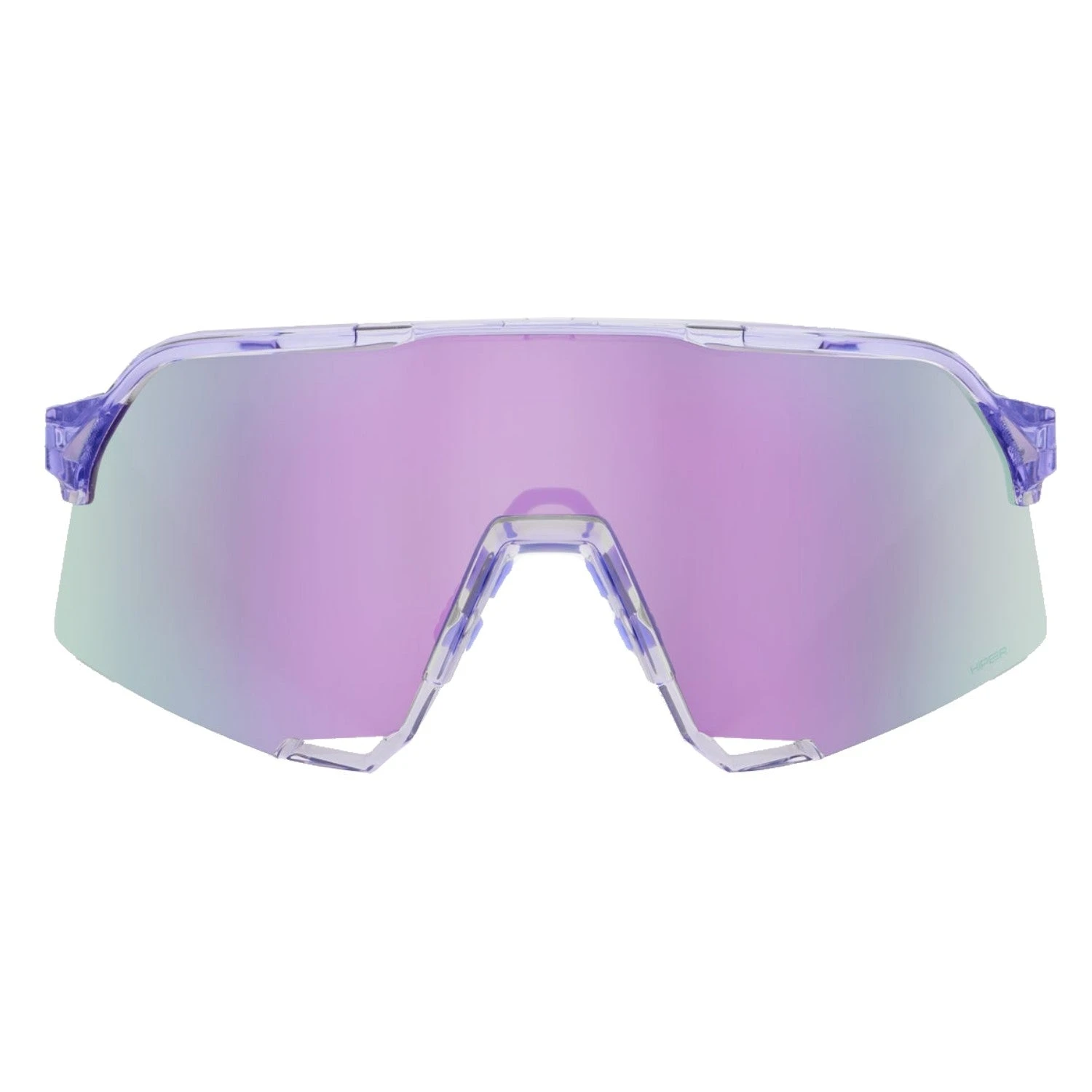 100% S3 Sport Performance Vented Baseball Sunglasses W/ Interchangeable Lenses (Polished Translucent Lavender - HiPER Lavender Mirror Lens) 4 100% S3 Sport Performance Vented Baseball Sunglasses W/ Interchangeable Lenses (Polished Translucent Lavender - HiPER Lavender Mirror Lens) - Image 2