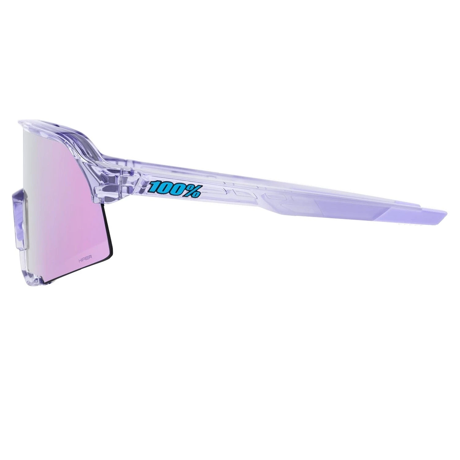 100% S3 Sport Performance Vented Baseball Sunglasses W/ Interchangeable Lenses (Polished Translucent Lavender - HiPER Lavender Mirror Lens) 5 100% S3 Sport Performance Vented Baseball Sunglasses W/ Interchangeable Lenses (Polished Translucent Lavender - HiPER Lavender Mirror Lens) - Image 3