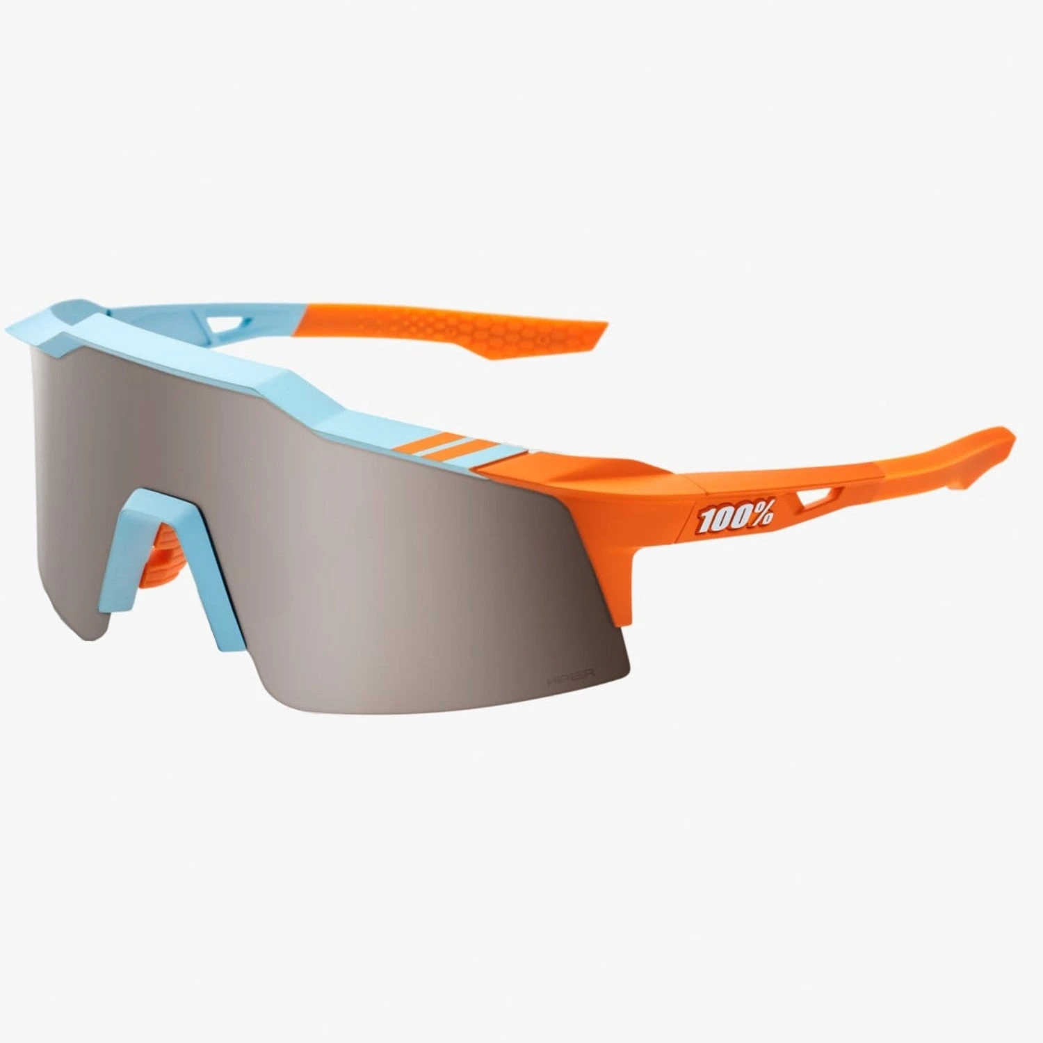 100% Speedcraft SL Performance Vented Baseball Sport Sunglasses (Soft Tact Two Tone-HiPER Silver Mirror Lens) 3 100% Speedcraft SL Performance Vented Baseball Sport Sunglasses (Soft Tact Two Tone-HiPER Silver Mirror Lens)
