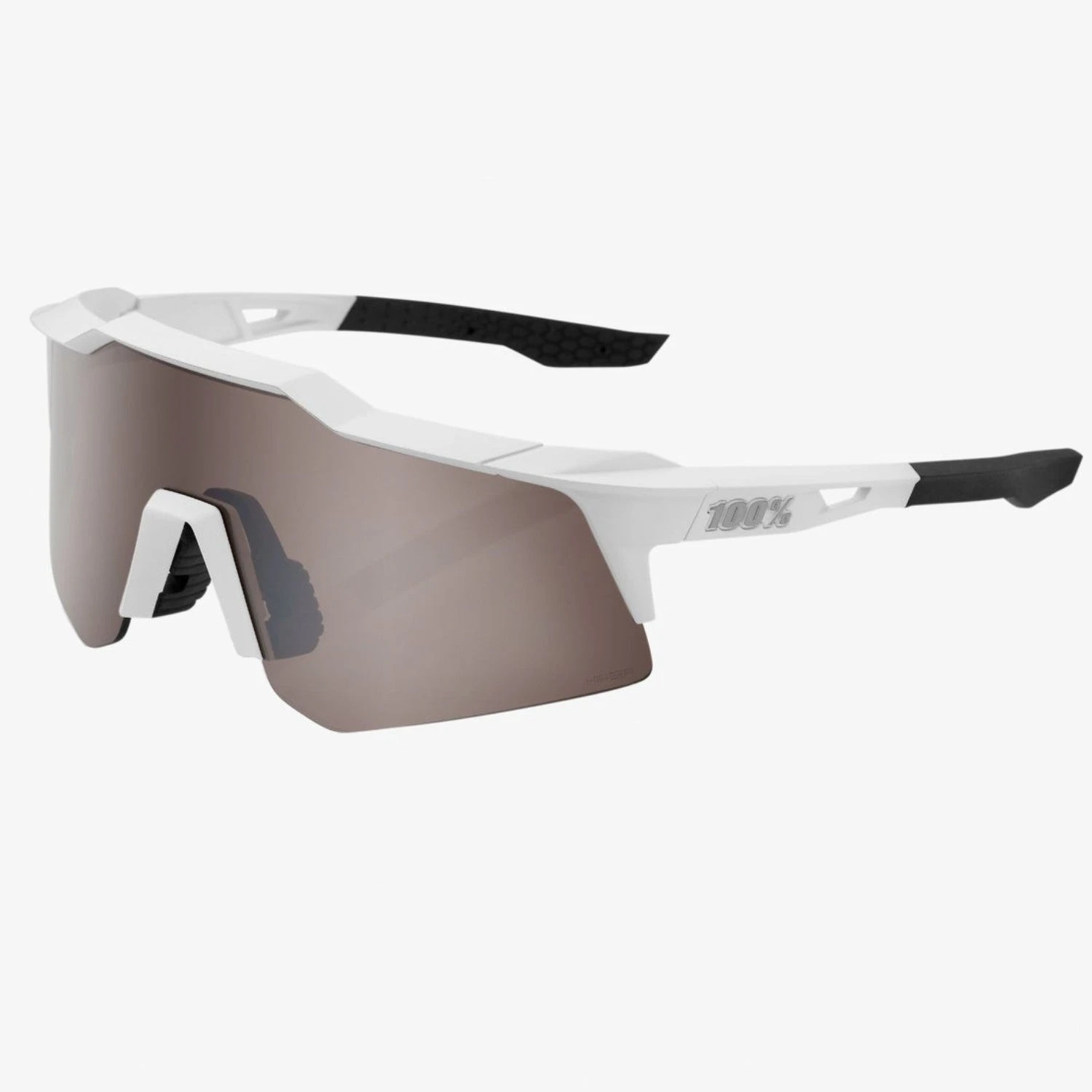 100% Speedcraft XS Sport Performance Sunglasses - Sport And Cycling Eyewear (Matte White - HiPER Silver Mirror Lens) 3 100% Speedcraft XS Sport Performance Sunglasses - Sport And Cycling Eyewear (Matte White - HiPER Silver Mirror Lens)