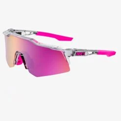 100% Speedcraft XS Sport Performance Sunglasses - Sport And Cycling Eyewear (Tokyo Night-Purple Multilayer Mirror Lens)