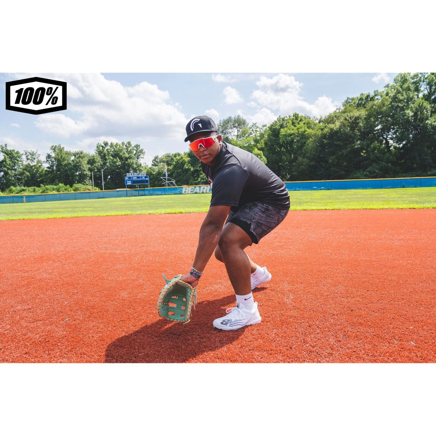 100% Speedcraft Sport Performance Baseball Sunglasses HD Interchangeable Lens (Off White/Red Multilayer Mirror) 8 100% Speedcraft Sport Performance Baseball Sunglasses HD Interchangeable Lens (Off White/Red Multilayer Mirror) - Image 6