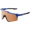 100% Speedcraft Sport Performance Baseball Sunglasses HD Interchangeable Lens (Gloss Cobalt Blue - Copper Mirror Lens)