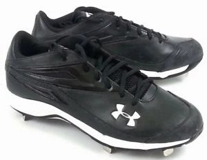 New Under Armour Men's Clean Up Low ST Metal Baseball Cleats Black/White 10.5 3 New Under Armour Men's Clean Up Low ST Metal Baseball Cleats Black/White 10.5