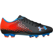 New Under Armour Blur Flash IV FG Size 10.5 Black/Orange Soccer Cleats