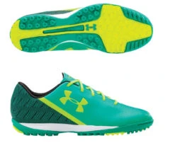 New Under Armour Mens 9.5 SF Flash TR Soccer Cleats Green/Yellow Molded Cleats