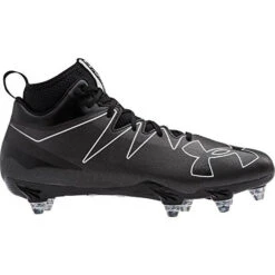 New Under Armour Nitro Mid D Men's Football Cleats Size11.5 Black/White