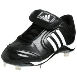 New Adidas Women's Excelsior 6 Low 12 Black/White Metal Cleat 173395