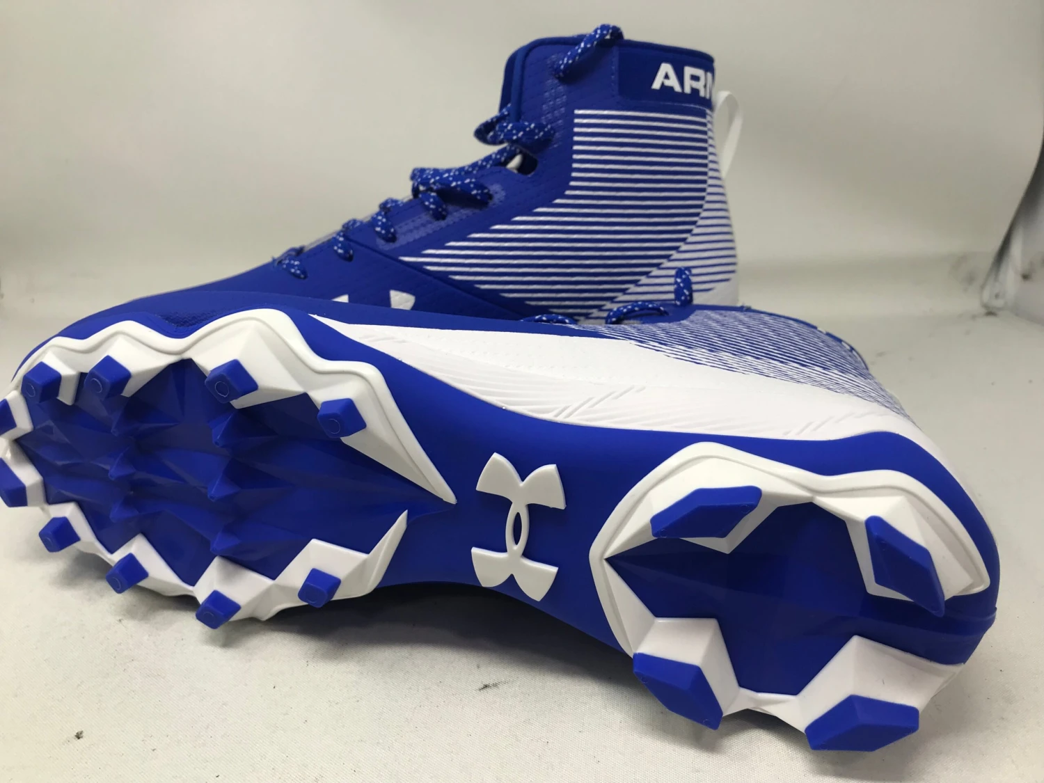 New Under Armour Hammer MC Molded Football Cleats Ryl/Wht Men's 11.5 4 New Under Armour Hammer MC Molded Football Cleats Ryl/Wht Men's 11.5 - Image 2