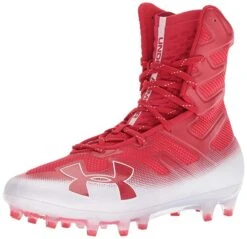 New Under Armour Highlight Mc Molded Football Cleat Mens Size 11.5 Red/White