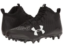 New Under Armour Nitro Select Mid MC Molded Football Cleat Mens Size 15 Blk/Wht