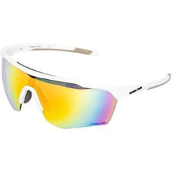 Rawlings Adult Shield Baseball Sunglasses Lightweight Sports Sun Glasses For Running, Softball, Rowing, Cycling (White/Gray)