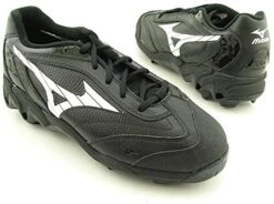New Mizuno Finch 9 Spike 320232 Womens 10.5 Fastpitch Softball Cleats Blk/White