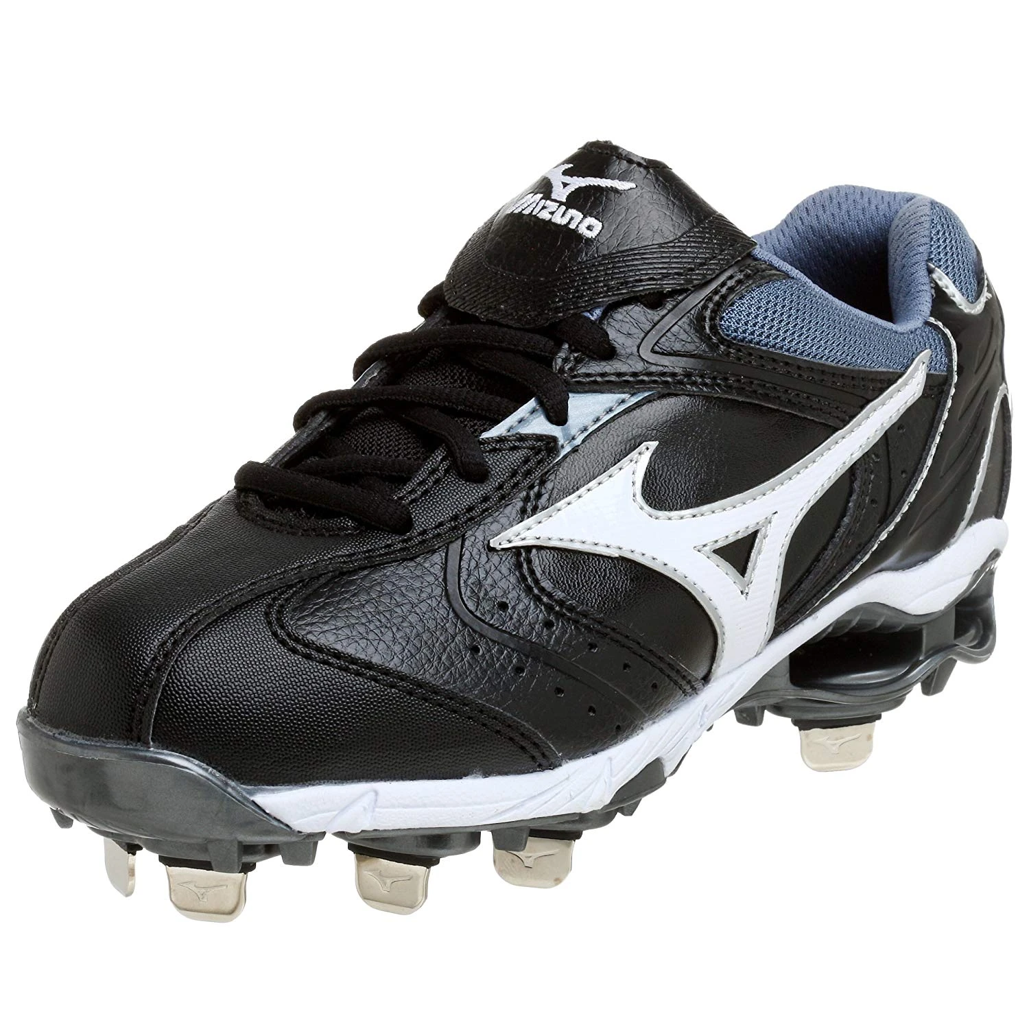 New Mizuno Women's 9 Spike Double Play Plus Softball Cleat Size 9.5 Black/White 3 New Mizuno Women's 9 Spike Double Play Plus Softball Cleat Size 9.5 Black/White