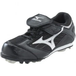 New Mizuno 320344 9 Spike Pre-School Franchise G5 Youth 13.5 Black Molded Cleats