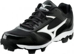 New Mizuno Franchise 6 Low 320401 Baseball Cleats Mens 13 Black/White