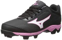 New Mizuno Youth Finch Franchise 5 Softball Cleat Women's 5.5 Black/Pink