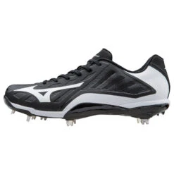 New Mizuno Heist IQ Mens 12 Baseball Metal Cleats Black/White 320501.9000