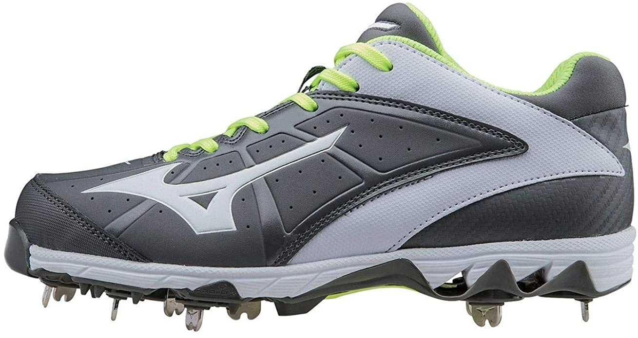 New Mizuno 9 Spike Swift 4 Size Womens 9.5 Softball Cleat Grey/White 3 New Mizuno 9 Spike Swift 4 Size Womens 9.5 Softball Cleat Grey/White