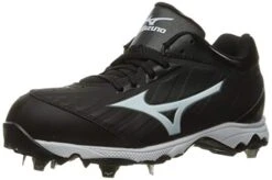 New Mizuno Women's 9-Spike Advanced Sweep 3 Metal Softball Cleats 8.5 Blk/White