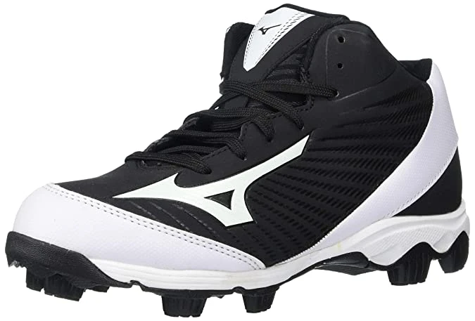 New Mizuno 9 Spike Advance Youth 5 Franchise 9 Mid Black/White Baseball Cleat 3 New Mizuno 9 Spike Advance Youth 5 Franchise 9 Mid Black/White Baseball Cleat