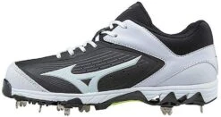 New Mizuno Wmn's 5 9-Spike Swift 5 Molded Baseball Cleat Shoe Black/White