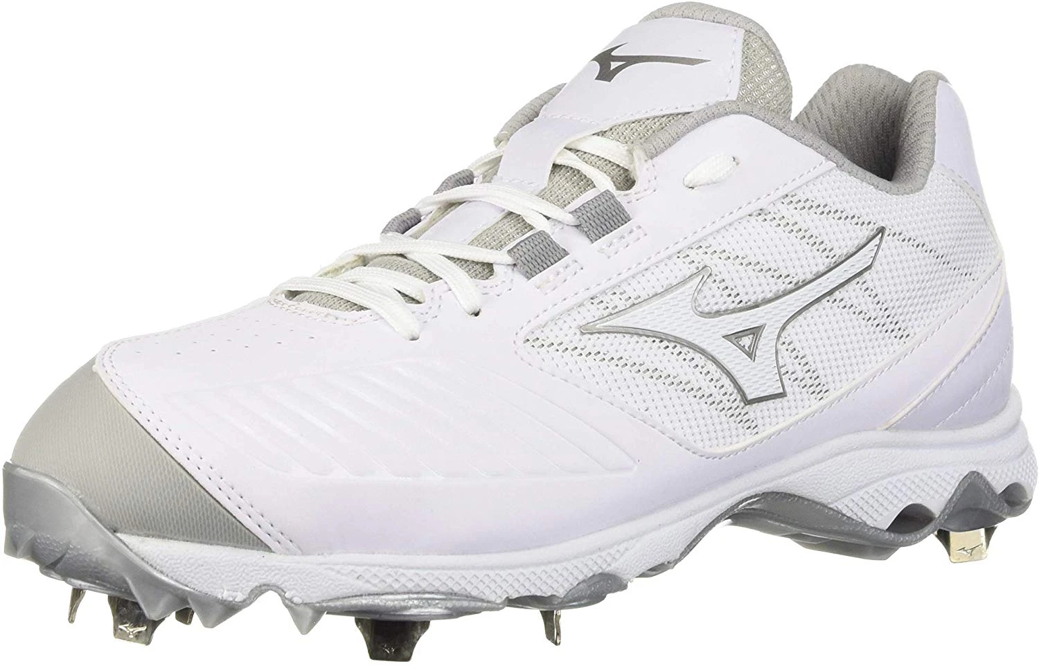 New Mizuno Women's 9-Spike Advanced Sweep 4 Metal Softball Cleats 10.5 Wht/Gry 3 New Mizuno Women's 9-Spike Advanced Sweep 4 Metal Softball Cleats 10.5 Wht/Gry