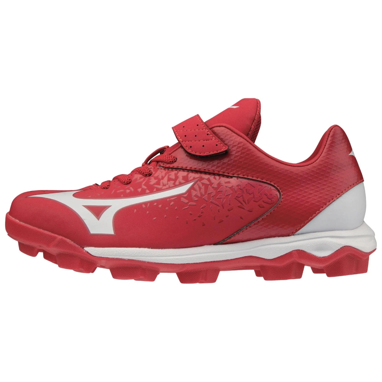 Mizuno Select Nine Junior Youth Low Molded Baseball Cleats (Red/White) 8 Mizuno Select Nine Junior Youth Low Molded Baseball Cleats (Red/White) - Image 6