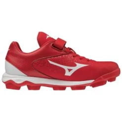 Mizuno Select Nine Junior Youth Low Molded Baseball Cleats (Red/White) 11 Mizuno Select Nine Junior Youth Low Molded Baseball Cleats (Red/White) -Deals Baseball Store 320581 1000 03