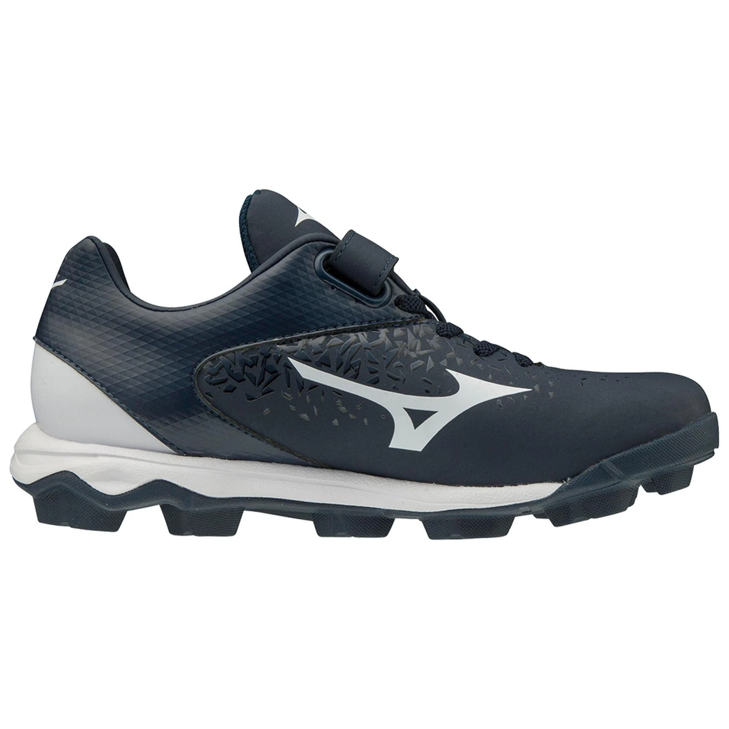 Mizuno Select Nine Junior Youth Low Molded Baseball Cleats (Navy/White) 6 Mizuno Select Nine Junior Youth Low Molded Baseball Cleats (Navy/White) - Image 4