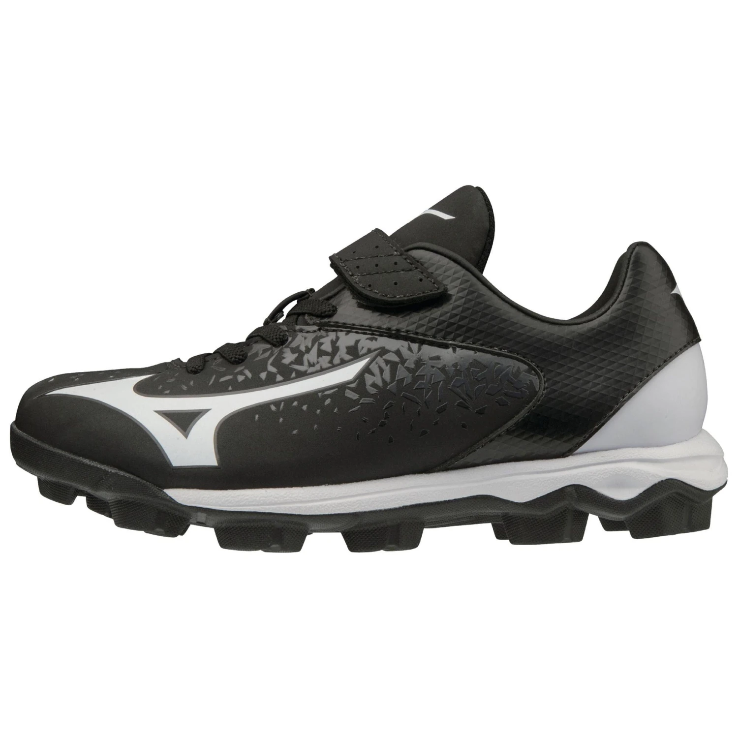 Mizuno Select Nine Junior Youth Low Molded Baseball Cleats (Black/White) 8 Mizuno Select Nine Junior Youth Low Molded Baseball Cleats (Black/White) - Image 6