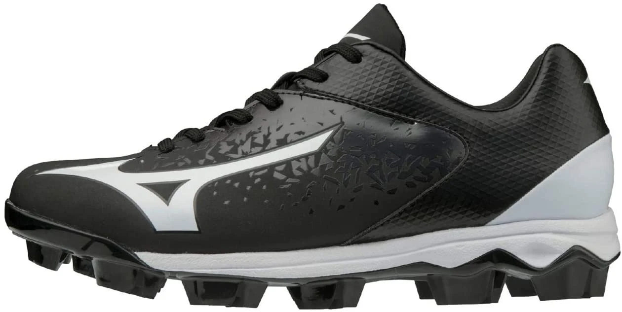 New Mizuno Women's Finch Select Nine Molded Cleat Softball Shoe 11.5 Black/White 3 New Mizuno Women's Finch Select Nine Molded Cleat Softball Shoe 11.5 Black/White