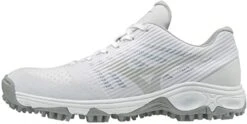 New Mizuno Women's Finch Select Nine Molded Cleat Softball Shoe 10.5 White/White