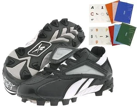 New Reebok Big Kid Jr 6.5 Vero Trade Low Baseball Cleat Black/White 3 New Reebok Big Kid Jr 6.5 Vero Trade Low Baseball Cleat Black/White
