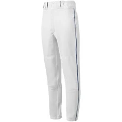 Mizuno Premier Piped Mens Baseball Pants (White/Navy)