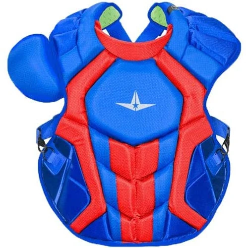 All-Star System7 Axis NOCSAE Adult Two Tone Baseball Catchers Set (Royal/Scarlet) 4 All-Star System7 Axis NOCSAE Adult Two Tone Baseball Catchers Set (Royal/Scarlet) - Image 2
