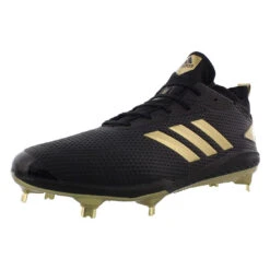 Adidas Adizero Afterburner V Men's Metal Spike Baseball Cleats (Black/Gold)