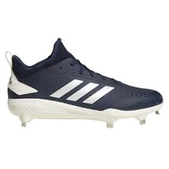 New Adidas Mens Adizero Afterburner V Metal Baseball Cleats Size 13.5 Navy/White