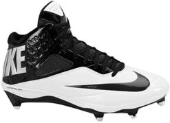 New Nike Womens 12.5 Lunar Code Pro 3/4 Football Cleats Black/White