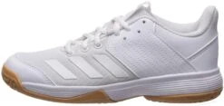 New Adidas Kids' Sz 6 Ligra 6 Volleyball Shoe Wht/Tn Mesh Lining, Lace Closure
