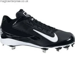 New Nike Huarache Strike Low Metal Black/White Size 11.5 Baseball Cleats 615963