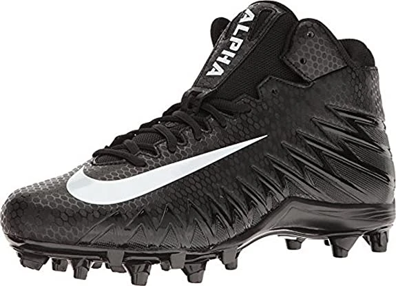 New Nike Men's 9.5 Alpha Menace Varsity Mid Molded Football Cleats Black/White 3 New Nike Men's 9.5 Alpha Menace Varsity Mid Molded Football Cleats Black/White