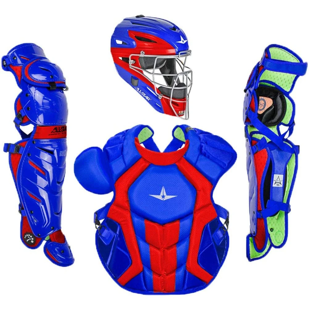 All-Star System7 Axis NOCSAE Adult Two Tone Baseball Catchers Set (Royal/Scarlet) 3 All-Star System7 Axis NOCSAE Adult Two Tone Baseball Catchers Set (Royal/Scarlet)