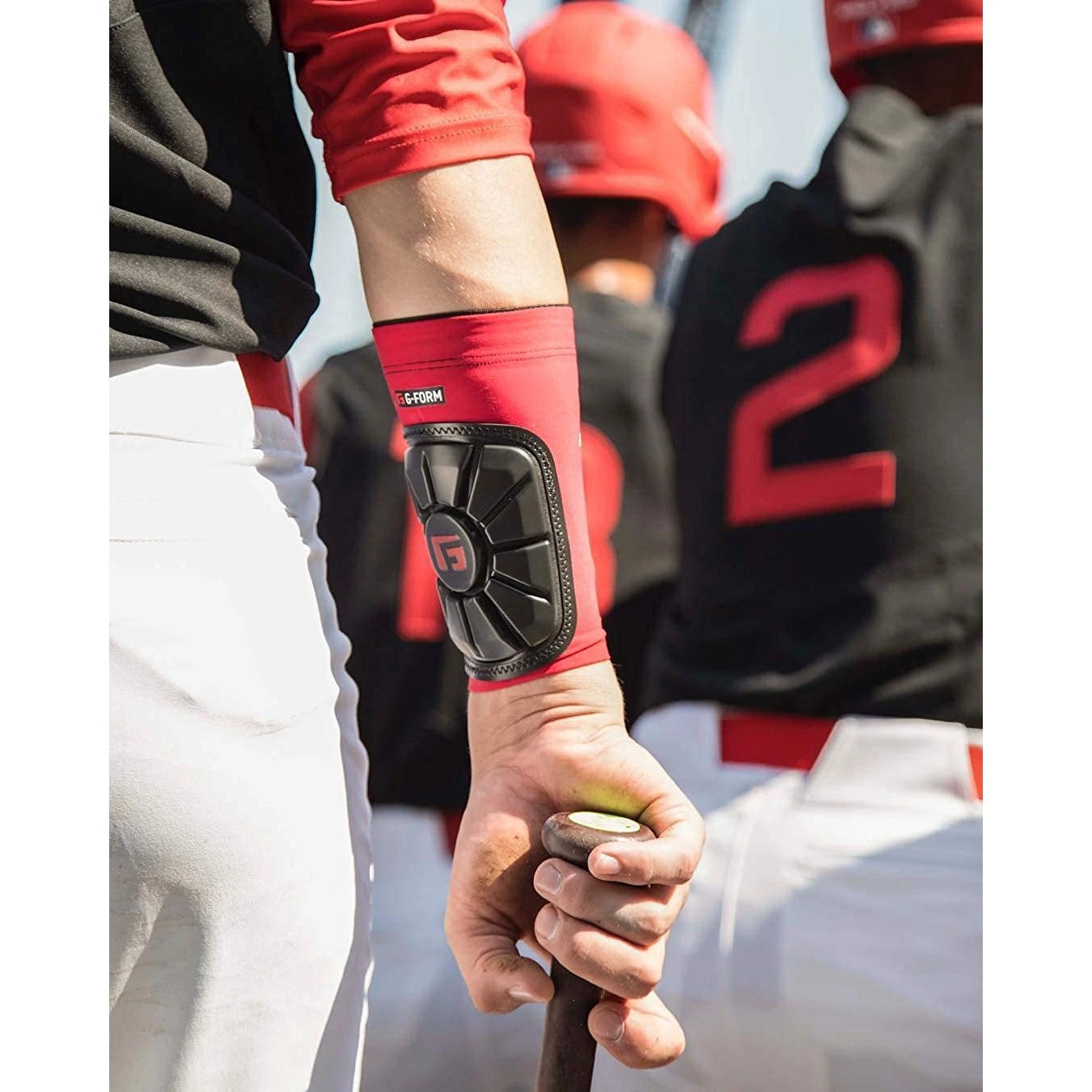 G-Form Pro Adult Baseball Wrist Guard (Red/Black) 4 G-Form Pro Adult Baseball Wrist Guard (Red/Black) - Image 2