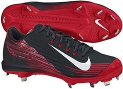 New NIKE Lunar Vapor Pro 683895 016 Mens 8.5 Baseball Cleats Blk/Red