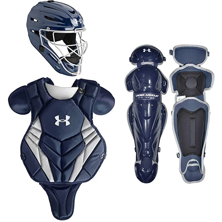 Under Armour Converge Victory NOCSAE Baseball Catcher's Equipment Set Intermediate (Navy) 3 Under Armour Converge Victory NOCSAE Baseball Catcher's Equipment Set Intermediate (Navy)