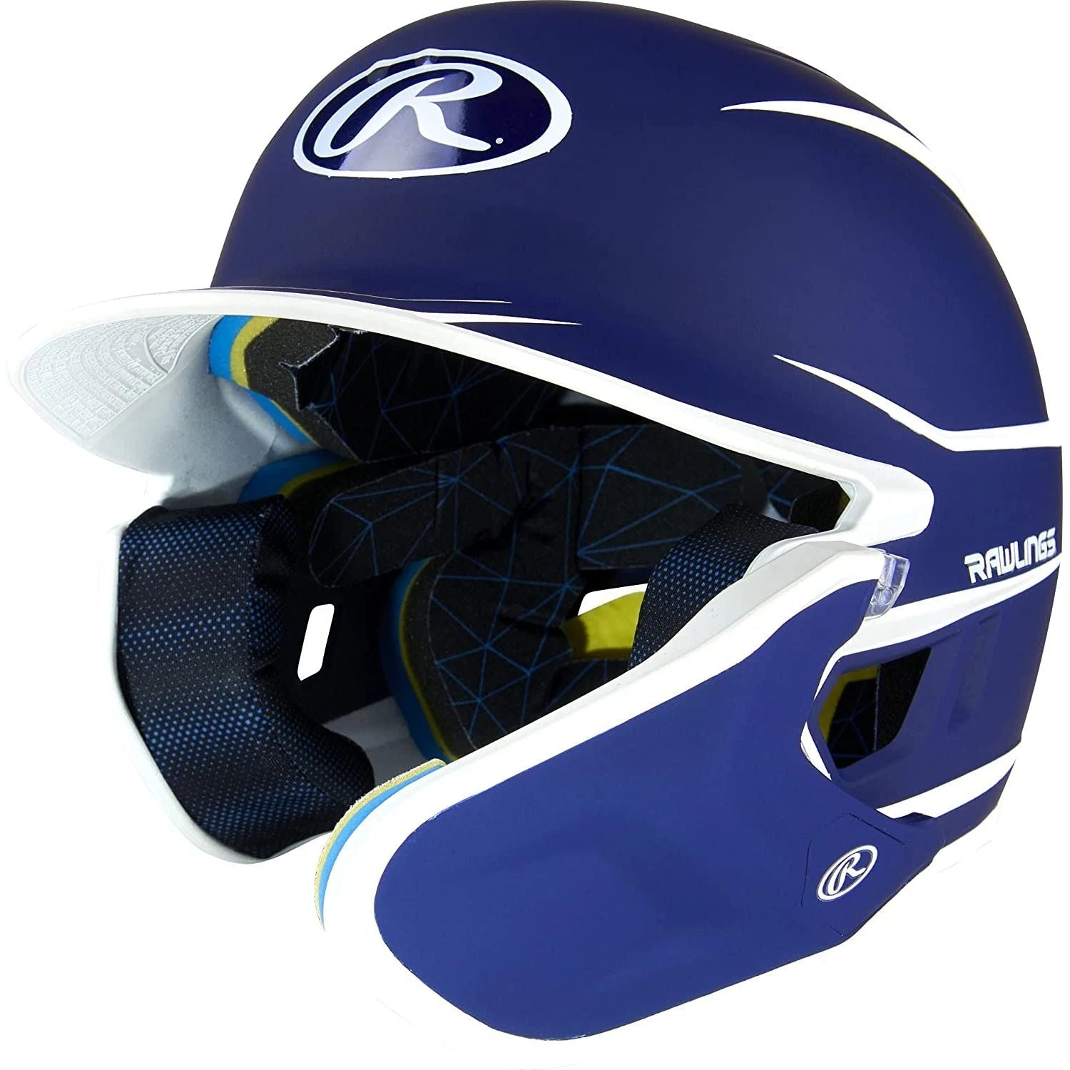 Rawlings Mach 2-Tone Batting Helmet W/ Adjustable Face Guard (Royal/White) 4 Rawlings Mach 2-Tone Batting Helmet W/ Adjustable Face Guard (Royal/White) - Image 2