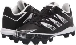 Under Armour New Adidas Afterburner 7 Md K Cleats Baseball Yth Sz 3 K Blk/Wht